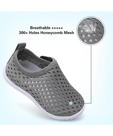 Kids Toddler Water Shoes | Barefoot Swim Beach Aqua Shoes for Boys & Girls | Quick Dry Outdoor Sports Shoes | Size 7-7.5 - Ty2 Bmeshgreyn - Buy Online on GoSupps.com