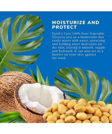 Earth's Care 100% Pure Vegetable Glycerin - 8 FL OZ for Hair Skin & DIY Projects - International Shipping Available - Buy Online on GoSupps.com