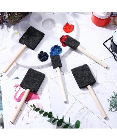 120 Pcs Foam Paint Brushes Bulk - 1 Inch and 2 Inch Black Sponge Brushes for Painting - Wood Handle Foam Art Paintbrushes for Acrylics, Stains, Varnishes, Crafts, Art - Buy Online on GoSupps.com