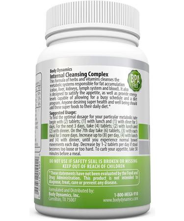Mega Wellness Internal Cleanse: Natural Herbal Detox Cleanse - 90 Caplets - Buy Online on GoSupps.com
