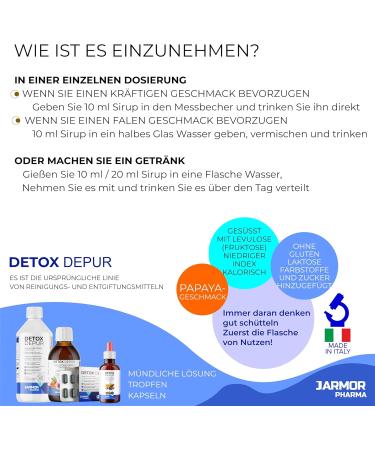 Detox Depur Syrup 200ml - Liver & Intestine Support with Milk Thistle Artichoke & More - Gluten-Free & Vegan - J.Armor Pharma - Buy Online on GoSupps.com