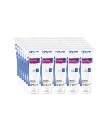 SORIFA Pack of 30 - HPderm HIGH TOLERANCE shower gel - 2 in 1 body and hair - Special for sensitive skin tattooed skin weakened hair - Frequent use - pH neutral soap-free - Tube 200 ml