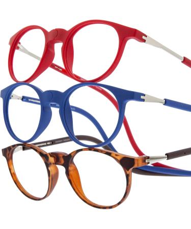 Blue Light Blocking Magnetic Reading Glasses for Men & Women - FARADAY Indigo | 8 Colors 5 Powers - Shop Now - Buy Online on GoSupps.com