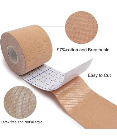 Pre-Cut Black Kinesiology Sports Tape - 20 Pieces, 5cm x 5m - Prevent Muscle Damage, Protect Joints, Relieve Pain - Buy Online on GoSupps.com