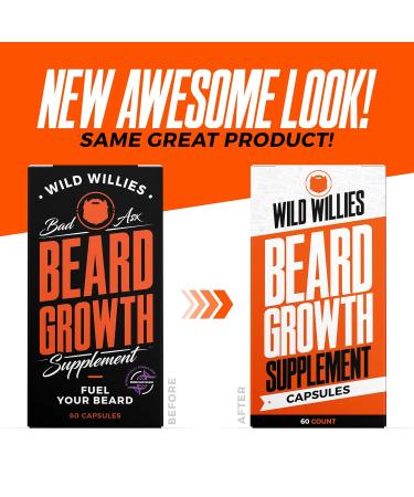 Wild Willies Beard Growth Kit - Capsules & Boost Serum - Natural Growth Oil With Biotin & Caffeine - Vitamins for Fuller Thicker Beard - 60 Capsules - For Men - Buy Online on GoSupps.com
