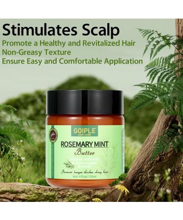 Rosemary Mint Butter for Hair and Strong Roots Rosemary Oil for Hair Growth Strengthen and Nourish Hair Dry Scalp Split Ends Organics Rosemary Butter Hair Treatment Product for Black All Hair Type - Buy Online on GoSupps.com