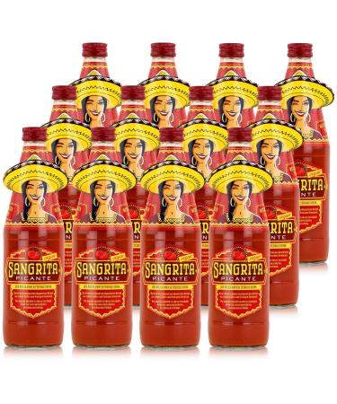 12 bottles of Sangrita Picante red 0.5L each spicy tomato juice