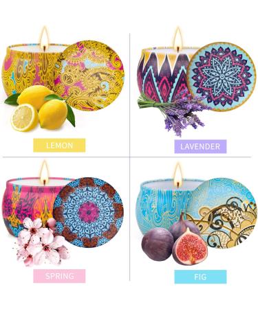 Amorxiao Fragrance Candles - Set of 4 Soy Wax 30 Hour Burn Time Ideal Gift for Mother's Day Birthdays & Parties | Premium Interior Decor - Buy Online on GoSupps.com