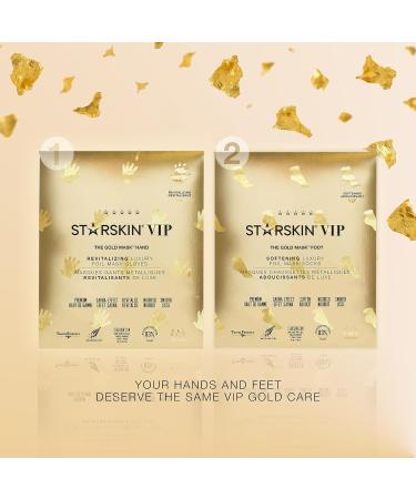 STARSKIN VIP Gold Mask Masque Mains Cor en Revitalisant (3+1) Hydratant et Nourrissant au Beurre de Karit et l Huile de Rose Bulgare Pour Tous Types de Peaux - Buy Online on GoSupps.com