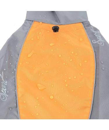 Zunea Waterproof Raincoat for Medium & Large Dogs - Reflective Windproof Mesh Lining | Outdoor Hiking Rain Jacket for Wet Days - Orange 8XL (1 Pack) - Buy Online on GoSupps.com