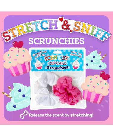 Scenties Cupcakes Scented Hair Scrunchies 2 Pack - Colorful Ouchless Hair Ties for Women, Teens, and Girls with Fine, Thick, & Curly Hair - Vanilla Cupcake Scent | Aesthetic VSCO Girl Essential - Buy Online on GoSupps.com