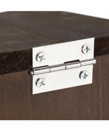 Relaxdays Squirrel Feeder House Feeding Station Box Standing Wooden HWD: 17.5 x 12 x 25 cm Dark Brown Wood and Plastic Pack of 1 10026312_746 - Buy Online on GoSupps.com