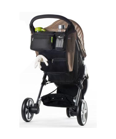 Ethan & Emma Double Stroller Organizer with Cup Holders - Fits Both Single & Double Strollers - Secured Fit & Extra Storage - Universal Stroller Organizer and Stroller Accessory - Buy Online on GoSupps.com