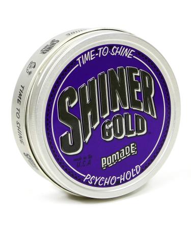 Shiner Gold Psycho Hold Pomade | Extreme Hold | High Shine | Water-based | Coconut Scent  4oz