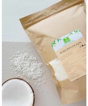 Coconut Flakes 500g - 100% Pure & Natural | Green Essence | Versatile Uses & Additive-Free - Buy Online on GoSupps.com
