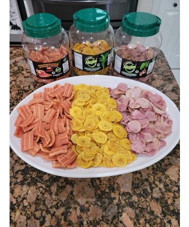 Nezka Plantain Chips - Crunchy Snacks/Side Dish | Delicious Pltano Chips - 1 Single Jar (1.75 lb) - Buy Online on GoSupps.com