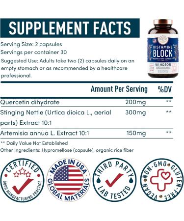WINDSOR BOTANICALS Histamine Block Capsules and Dental Probiotics for Teeth and Gums - Allergy and Oral Health Bundle - Buy Online on GoSupps.com
