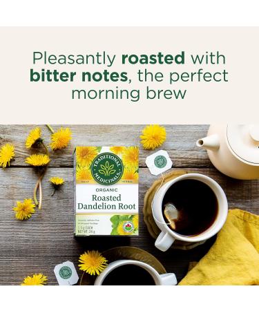 Traditional Medicinals Organic Roasted Dandelion Root Herbal Tea 16 Bags (Pack of 1) Tea Roasted Dandelion Root 16 Count (Pack of 1) - Buy Online on GoSupps.com