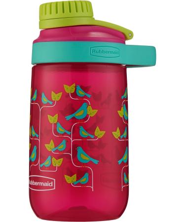 Rubbermaid Leak Proof Chug Kids Water Bottle 14 oz - Tart Pink with Birds on Vine Graphic - Buy Online on GoSupps.com