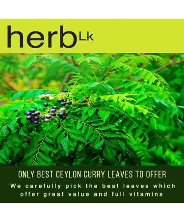 HerbLk Dried Curry Leaves (0.5 Oz / 15g) Naturally Grown 300+ Leaves Ceylon Spices Food Organic Dried Kari Patta Aromatic Flavors USDA Non-GMO No Additives No Gluten Vegan From Sri Lanka - Buy Online on GoSupps.com