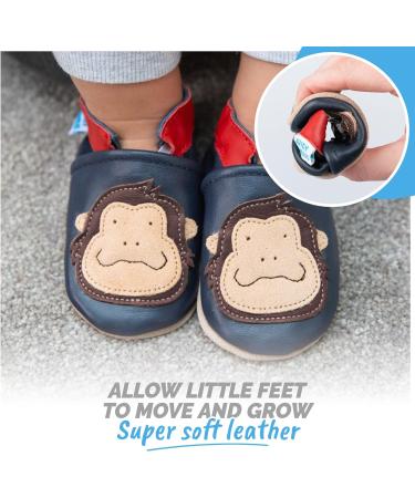 Blue Gorilla Baby Shoes | Soft Sole for Baby Boys & Girls | Leather Toddler Walking Shoes 2-3 Years - Buy Online on GoSupps.com