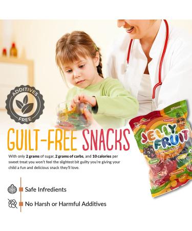 Apexy Jelly Fruit TikTok Candy Trend Mix | Assorted Fruit Shaped Jelly - Strawberry, Mango, Apple, Pineapple, Grape | 9.87oz - Buy Online on GoSupps.com