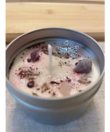 Aromatherapy Candle - 4oz Soy Wax - Renewal - Fertility - Magic Intention Candle - Lavender - Orchid - Sage