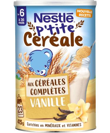 Nestl B b P'tite c r ale Vanille CEREALES COMPLETES - d s 6 mois - Boite de 415g Vanille aux C r ales Compl tes 415 g (Lot de 1) - Buy Online on GoSupps.com