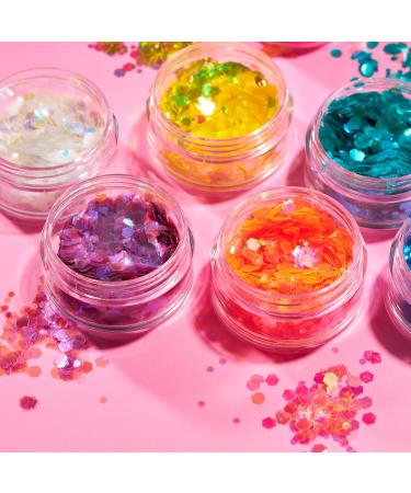 Moon Glitter White Iridescent Chunky Glitter - Cosmetic Festival Makeup for Face, Body, Nails, Hair, Lips - 3g - Buy Online on GoSupps.com