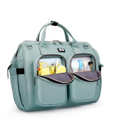 Pomelo Best Baby Changing Bag with Pram Clips and Changing Mat Mint