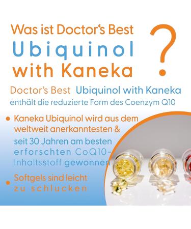 Doctors Best Ubiquinol 50mg - Coenzyme Q10 Softgels 90 Count Gluten-Free & Non-GMO Lab Tested International Shipping Available - Buy Online on GoSupps.com