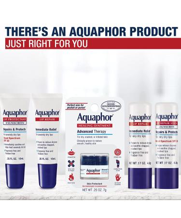 Aquaphor Lip Repair Stick - Immediate Relief 2 Pack | 0.17 oz (4.8 g) - Moisturizing & Soothing - Buy Online on GoSupps.com