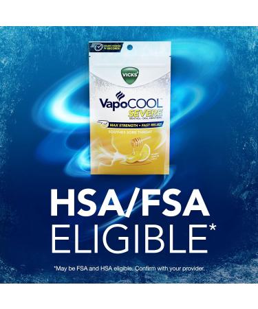 Vicks VapoCOOL Severe Sore Throat Drops - Fast-Acting Maximum Strength Relief Honey Lemon Chill 45ct - Soothes Pain & Cough Relief - International Shipping Available - Buy Online on GoSupps.com