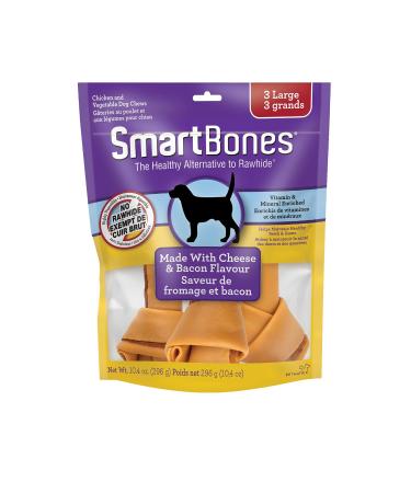 SmartBones Bacon & Cheese Large Bones 3ct 10.4oz 296g 3 count (Pack of 1) SmartBones Bacon & Cheese Large Bones 3ct 10.4oz 296g