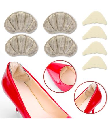 Sibba Shoe Fillers & Heel Grips Set - Adjustable Inserts for Big Shoes, Comfort Insoles and Heel Liner Pads for Ladies, Skin Color - 2 Pairs Each - Buy Online on GoSupps.com