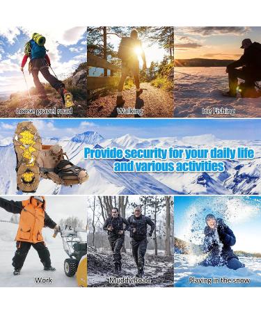 Qinkada 25 Stainless Steel Snow Traction Spikes for Boots - Anti-Slip Cleats for Hiking, Fishing, Climbing | Medium Size - Buy Online on GoSupps.com