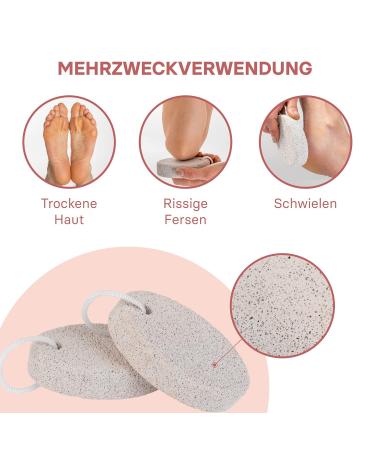 Valneo Pumice Stone for Corns - 2-Pack (69g Each) Natural Foot & Hand Care Tool - Buy Online on GoSupps.com