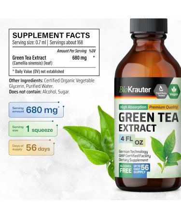 BIO KRAUTER Green Tea Tincture 4 Fl. Oz. & Liver Support 60 Gummies - Buy Online on GoSupps.com