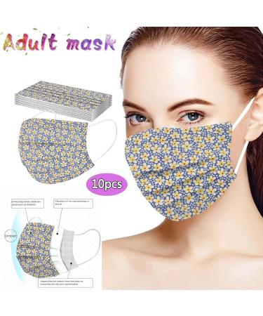 Lulupi 10-Piece Floral Adult Mouth Protection Masks | Elegant & Breathable Bandana Neckerchief for Women - International Shipping Available - Buy Online on GoSupps.com