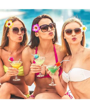 36 Pack 1.97 Inch Plumeria Flower Hair Clips - Bridal Wedding Luau Beach Party Decorations - Buy Online on GoSupps.com