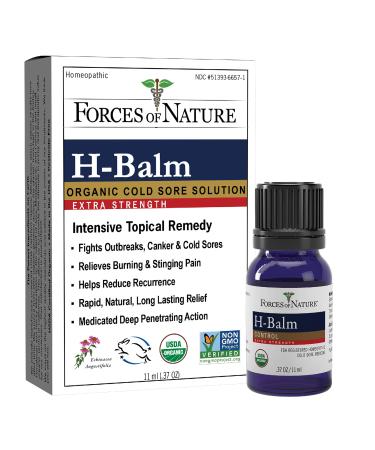Forces Of Nature, H Balm Extra Strength Organic, 0.37 Ounce