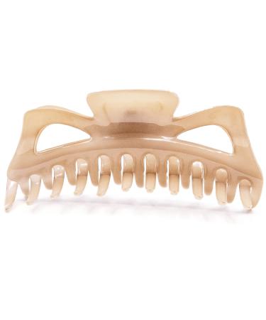 Camila Paris CP2887 French Large Hair Clips for Women Thick Hair for Long Curly Wavy Hair, Girls Hair Claw Clip, Durable Styling Big Claw Clip for Thick Hair, Strong Hold No Slip Grip, Made in France 6 Inch (Pack of 1) Beige