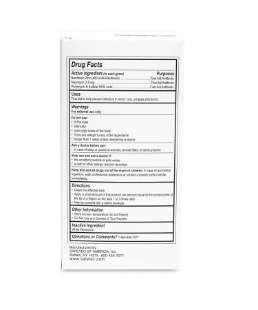 Buy Safetec Triple Antibiotic Ointment | 9g Pouch 144 ct Box - Fast International Shipping - Buy Online on GoSupps.com