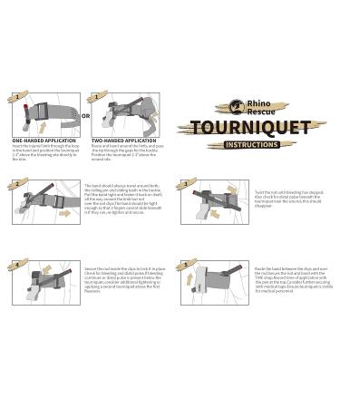 Rhino Rescue Tourniquets - One-Hand First Aid Set for Emergency Bleeding | 4 PC Tactical Life-Saving Gear for Paramedics & Field Use - Buy Online on GoSupps.com
