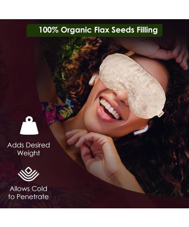 Heated Eye Mask for Dry Eyes | Cooling Sleep Mask & Yoga Pillow | Migraine Relief & Meditation Accessory | Kozi Eye Pillow for Relaxation (Jute) - Free International Shipping - Buy Online on GoSupps.com