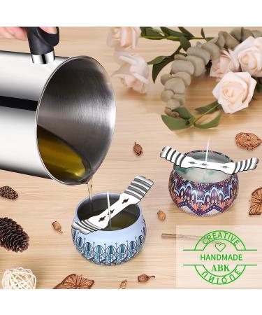 Candle Making Pouring Pot 1800ml Stainless Steel Double Boiler Pitcher | Heat-Resistant Handle & Dripless Spout Design | 60oz Wax Melting Pot - 1Pc Spoon Included - Buy Online on GoSupps.com