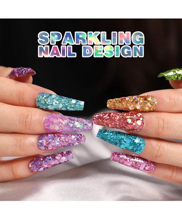 FANDAMEI 24 Colors 5g Holographic Chunky Glitter Set for Nail Art, Face & Body - Halloween Chunky Glitter Sequins for Festival Makeup, Arts & Decoration - Buy Online on GoSupps.com