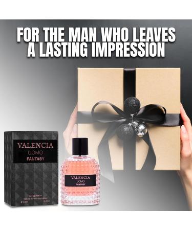 Valencia UOMO Fantasy Sensual Woody Fragrance for Men | Long Lasting Cologne Aromatic Scent Eau de Parfum Natural Spray - Great Holiday Gift 3.4 Fl Oz/100 Ml - Buy Online on GoSupps.com
