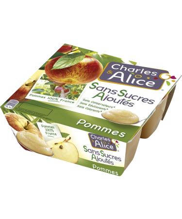 Charles and Alice Apple Fruit Dessert, 4 x 100g