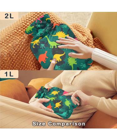 Shop Naanle Camouflage Dinosaurs Heat Bottle - 1L Transparent Hot Water Bottle for Hand/Foot Pain Relief & Heat Therapy | International Shipping Available - Buy Online on GoSupps.com